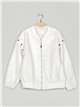 Faux leather oversized jacket white (S-M-L)