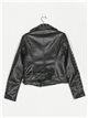 Faux leather studded biker jacket black (S-XL)