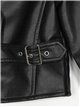Faux leather biker jacket black (S-M-L)