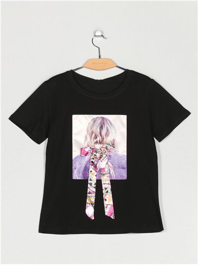 Girl t-shirt with bows (S/M-L/XL)