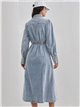 Studded denim dress with rhinestone azul (S-XL)