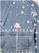 Denim jacket with pearl beads azul (S-M-L)
