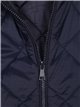 Quilted down puffer jacket with hood navy (M-XXL)