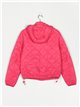 Quilted down puffer jacket with hood fuschia (M-XXL)