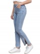 High waist flare jeans with rhinestone azul (S-XXL)