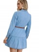 Belted denim dress azul (S-XXL)