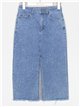 Denim midi skirt with rhinestone (S-XXL)
