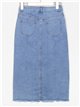 Denim midi skirt with rhinestone (S-XXL)