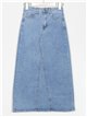 Falda denim larga azul (XS-XL)