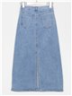 Denim maxi skirt azul (XS-XL)