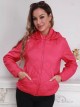 Quilted down puffer jacket with hood fuschia (M-XXL)