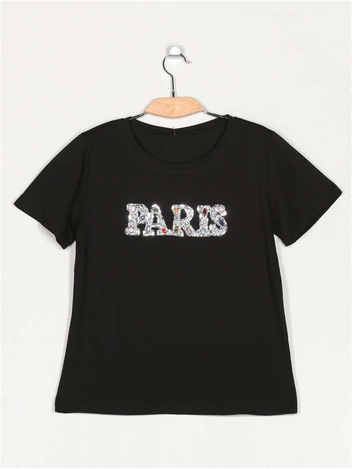 Camiseta paris strass (M/L-XL/XXL)