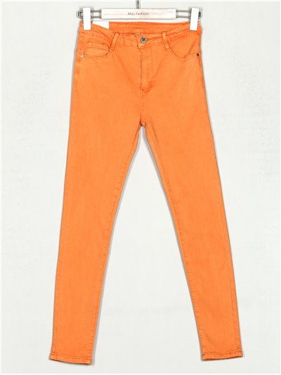 Jeans skinny tiro alto naranja (S-XXL)