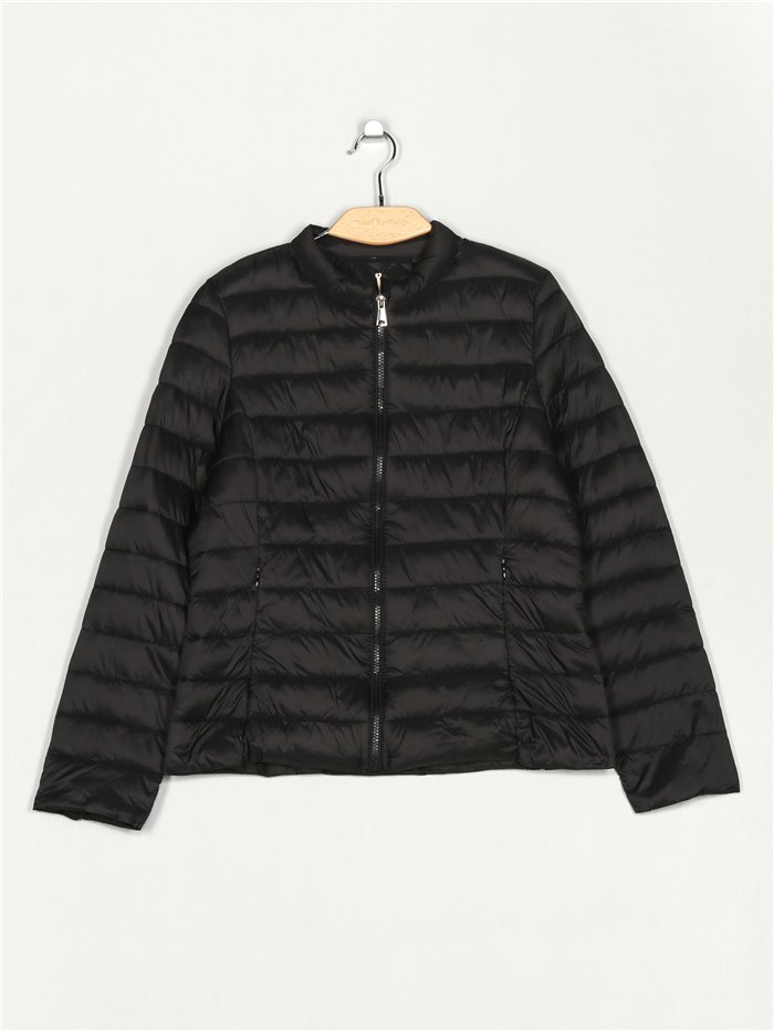 Ultra light quilted down puffer jacket black (42-50)