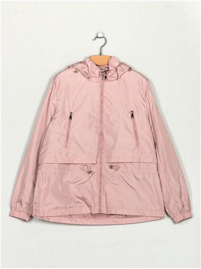 Parka water repellent with hood light-pink (42-50)