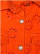 Die-cut embroidered overshirt naranja (M-2XL)