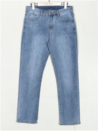Jeans básico talla grande tiro alto (44-56)