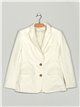 Faux leather blazer white (M-XXL)