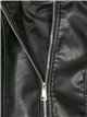 Faux leather jacket with zips negro (40-48)