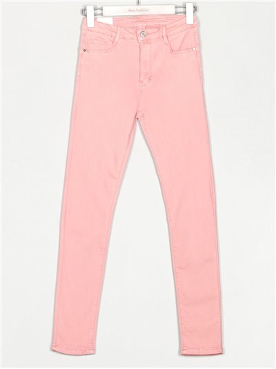 Jeans skinny tiro alto rosa (S-XXL)