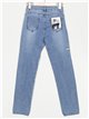 Jeans bordado tiro alto azul (36-46)
