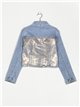 Metallic thread denim jacket azul (S-XL)