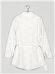 Die-cut embroidered overshirt blanco (M-XXL)
