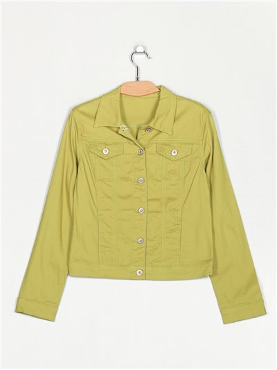 Basic denim jacket verde (S-XXL)