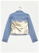 Metallic thread denim jacket oro (S-XXL)