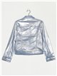 Metallic thread denim jacket plata (S-XXL)