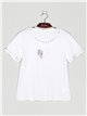 Camiseta corazón pedrería (S/M-L/XL)
