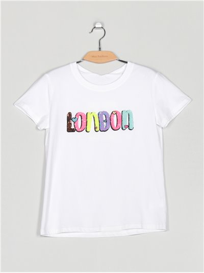 Camiseta London lentejuelas (S/M-L/XL)