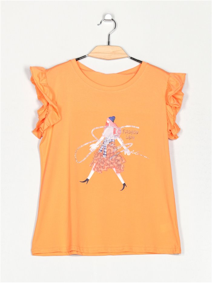 Girl t-shirt with rhinestone (M/L-XL/XXL)