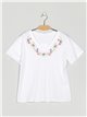 Camiseta floral bordada (M/L-XL/XXL)