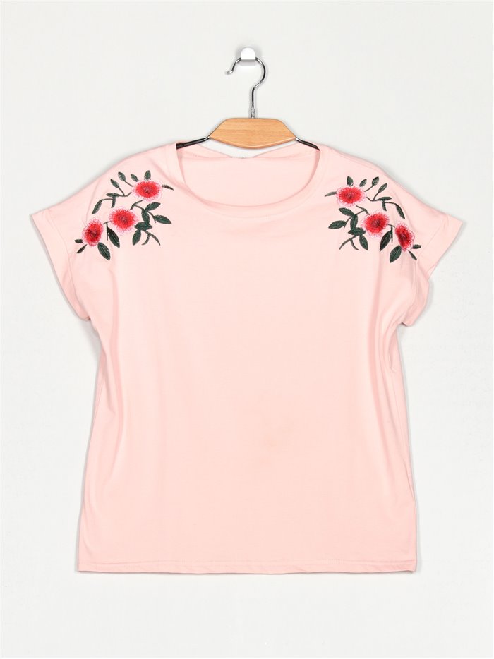 Embroidered floral t-shirt (42/44-46/48)