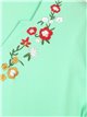Camiseta floral bordada (42/44-46/48)