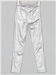 High waist metallic thread jeans plata (S-XXL)