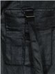 Jeans rectos metalizados tiro alto negro (S-XXL)