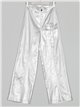 Jeans rectos metalizados tiro alto plata (S-XXL)