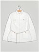 Belted down puffer jacket white (42-48)