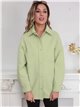 Faux leather quilted overshirt fruit-green (M-XXL)