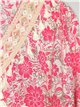 Maxi floral print dress beis-fucsia