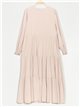 Maxi dress with ruffles beis