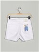Redial frayed edge premium denim shorts blanco