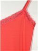Lace top coral