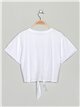 Amour t-shirt with rhinestone white