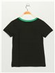 Embroidered love t-shirt black
