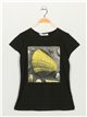 Seashell t-shirt with rhinestone black