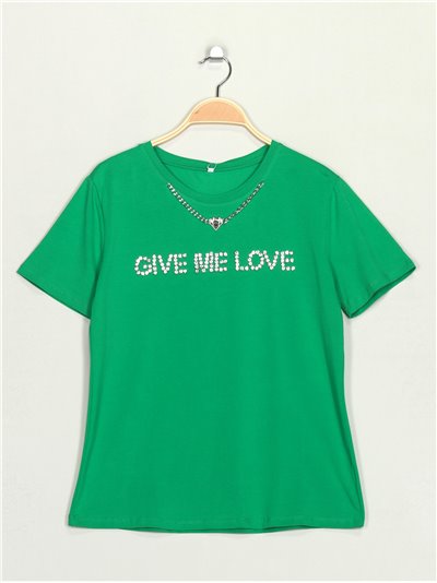 Camiseta give me love green