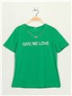 Give me love t-shirt green